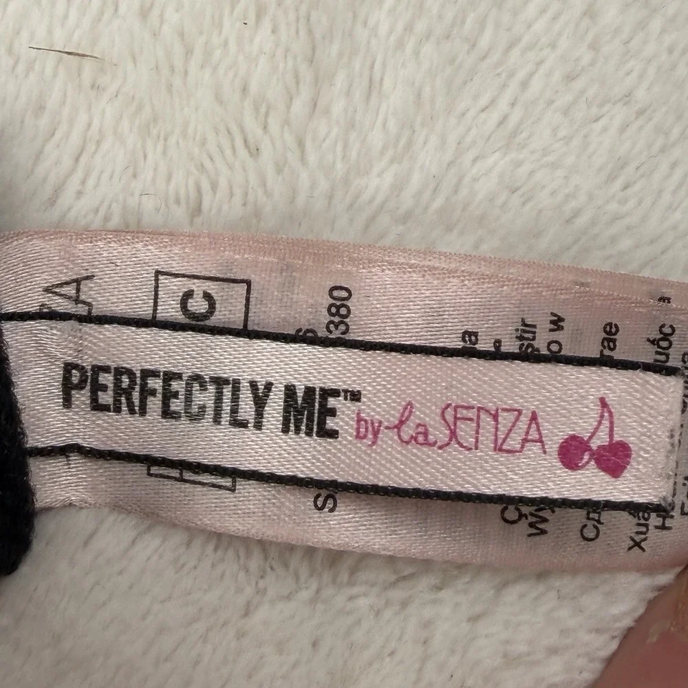 La Senza Perfectly Me Lace Bra Black White Stripe Underwire 36C Y2K Princesscore - Picture 5 of 8